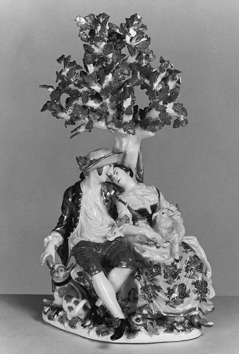 Shepherd lovers, Meissen Manufactory (German, 1710–present), Hard-paste porcelain, German, Meissen 