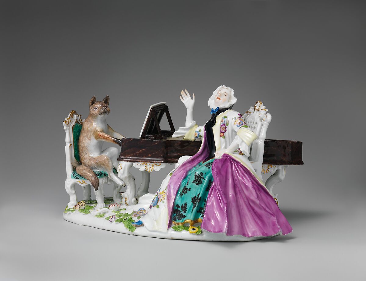 Faustina Bordoni and Fox, Meissen Manufactory (German, 1710–present), Hard-paste porcelain, German, Meissen