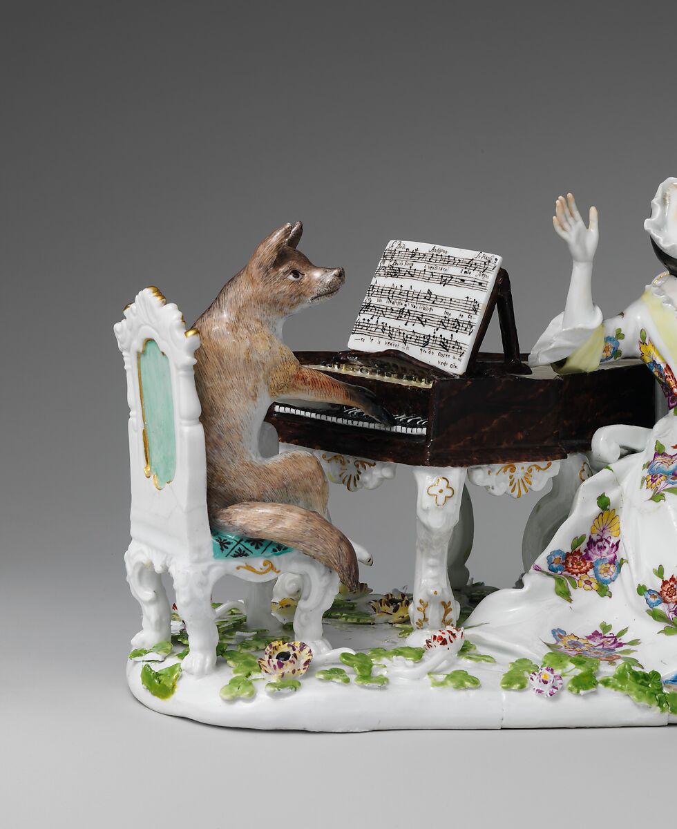 Faustina Bordoni and Fox, Meissen Manufactory (German, 1710–present), Hard-paste porcelain, German, Meissen