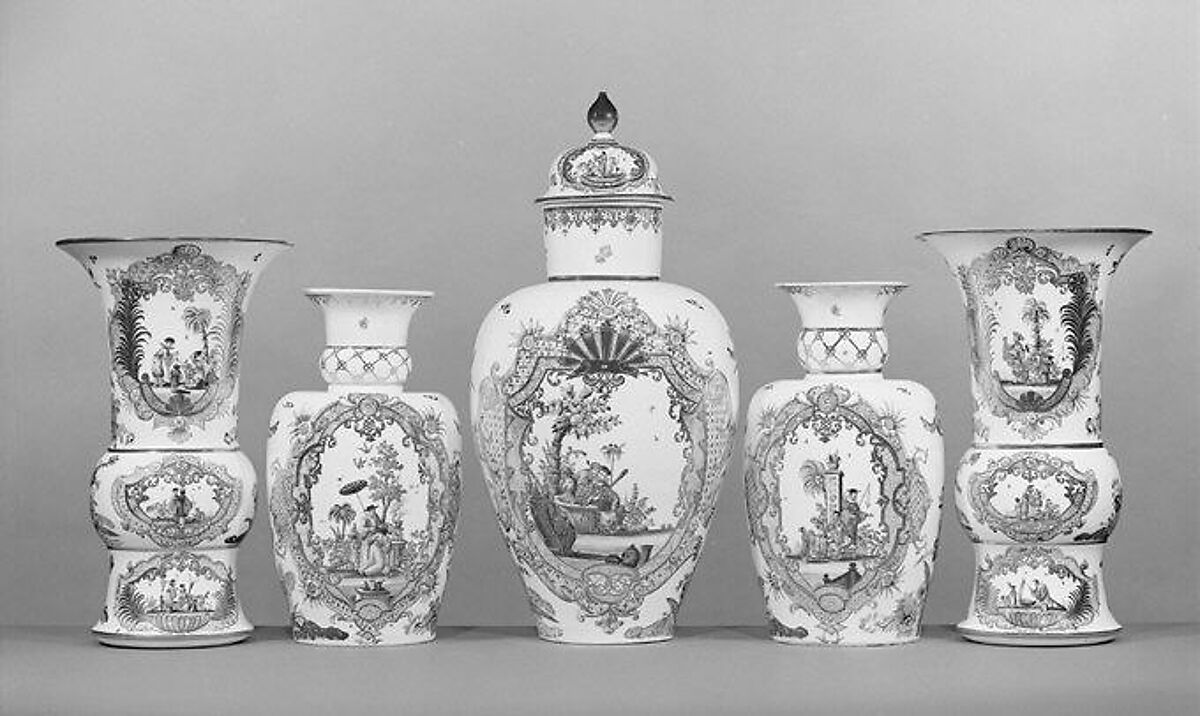 Vase (part of a set), Meissen Manufactory (German, 1710–present), Hard-paste porcelain, German, Meissen