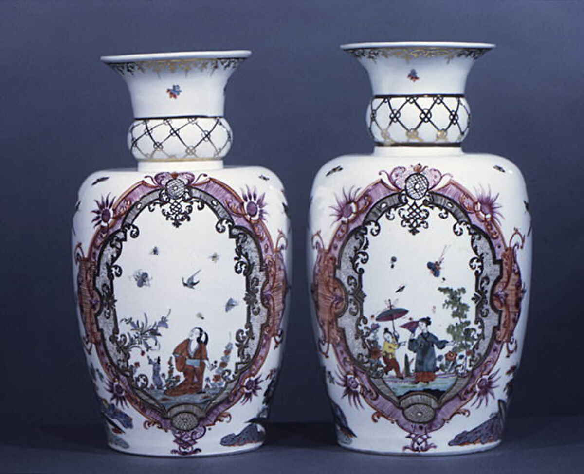 Vase (part of a set), Meissen Manufactory (German, 1710–present), Hard-paste porcelain, German, Meissen 