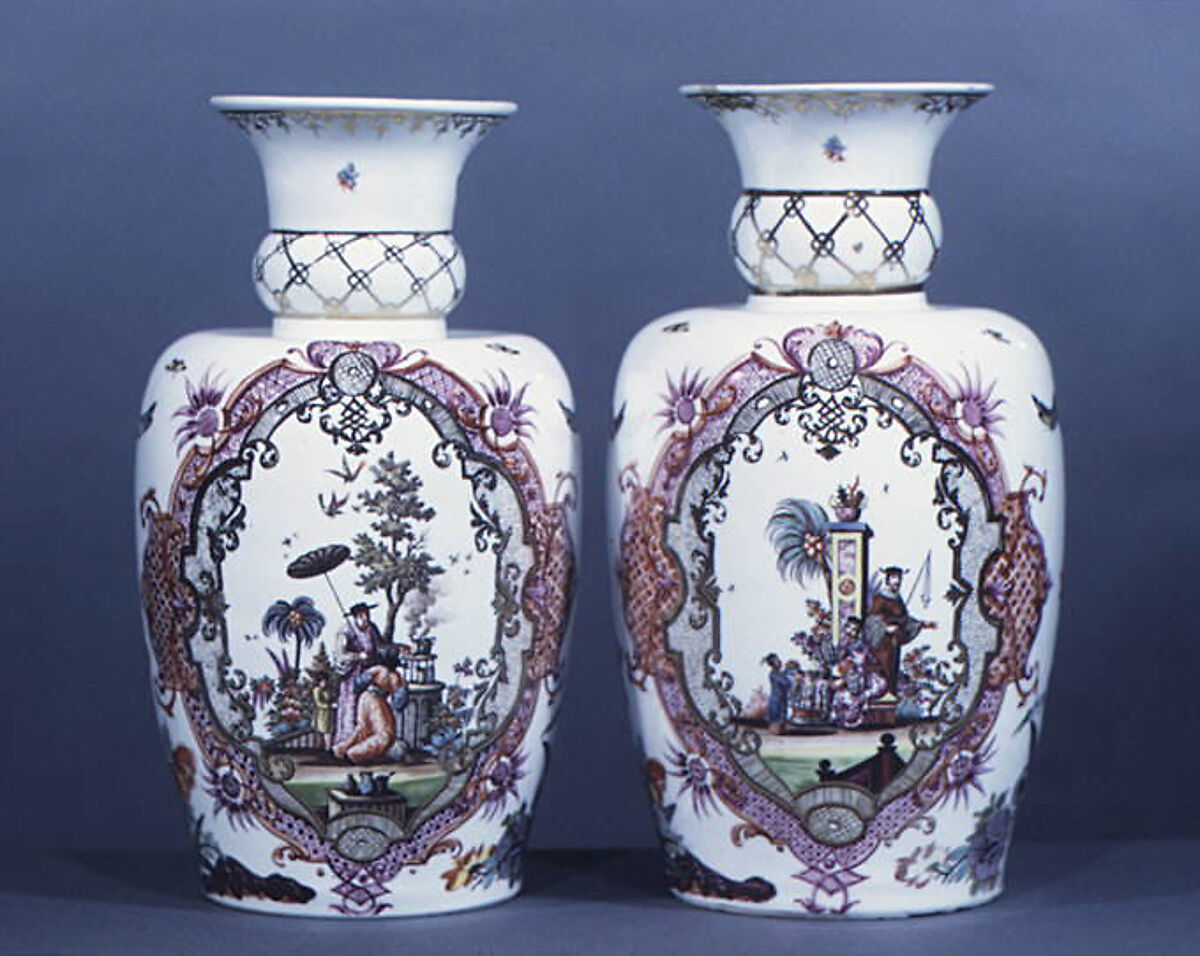 Vase (part of a set), Meissen Manufactory (German, 1710–present), Hard-paste porcelain, German, Meissen