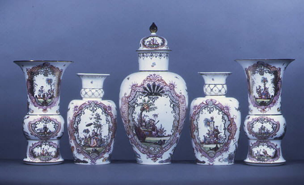 Vase (part of a set), Meissen Manufactory (German, 1710–present), Hard-paste porcelain, German, Meissen