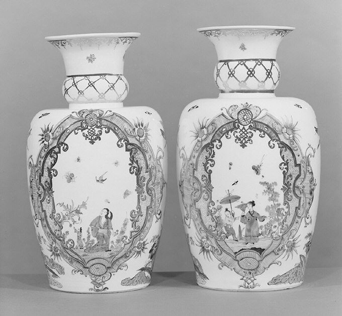 Vase (part of a set), Meissen Manufactory (German, 1710–present), Hard-paste porcelain, German, Meissen
