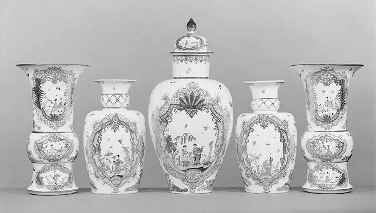 Vase (part of a set), Meissen Manufactory (German, 1710–present), Hard-paste porcelain, German, Meissen