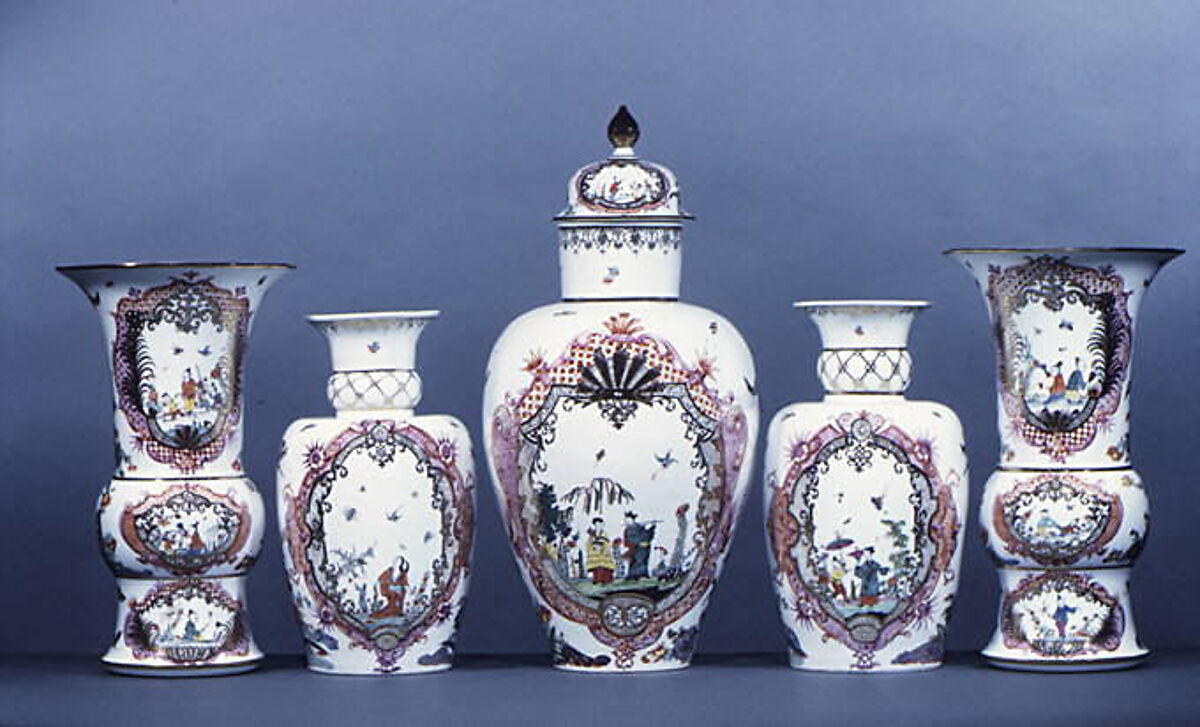 Vase (part of a set), Meissen Manufactory (German, 1710–present), Hard-paste porcelain, German, Meissen