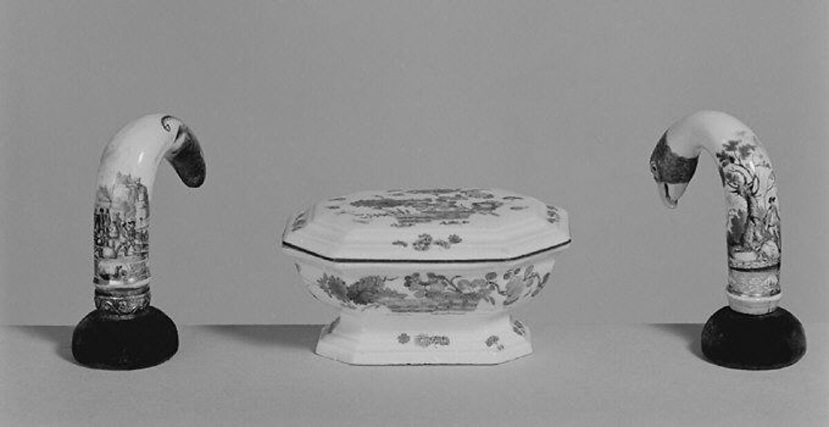 Cane handle, Meissen Manufactory (German, 1710–present), Hard-paste porcelain, German, Meissen 