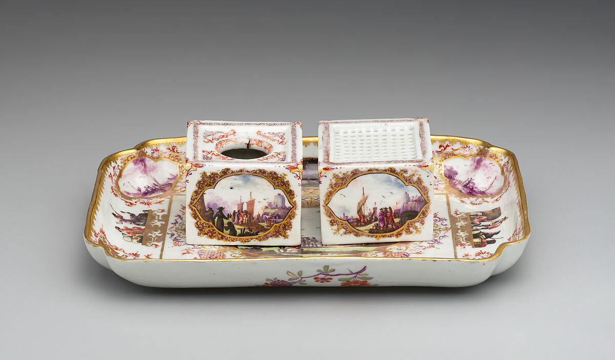 Pounce (part of an inkstand), Meissen Manufactory (German, 1710–present), Hard-paste porcelain, German, Meissen