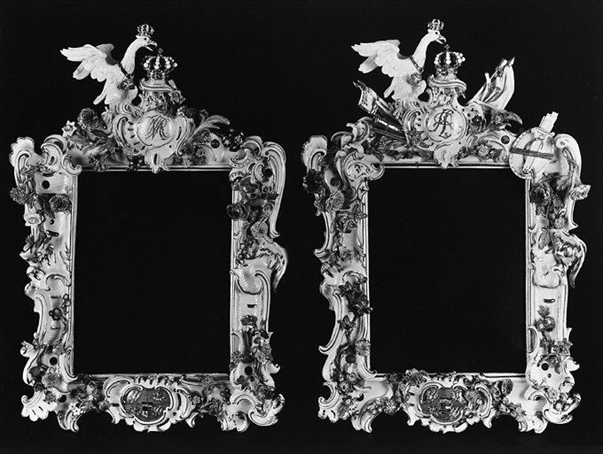 Mirror (one of a pair), Meissen Manufactory (German, 1710–present), Hard-paste porcelain, German, Meissen 