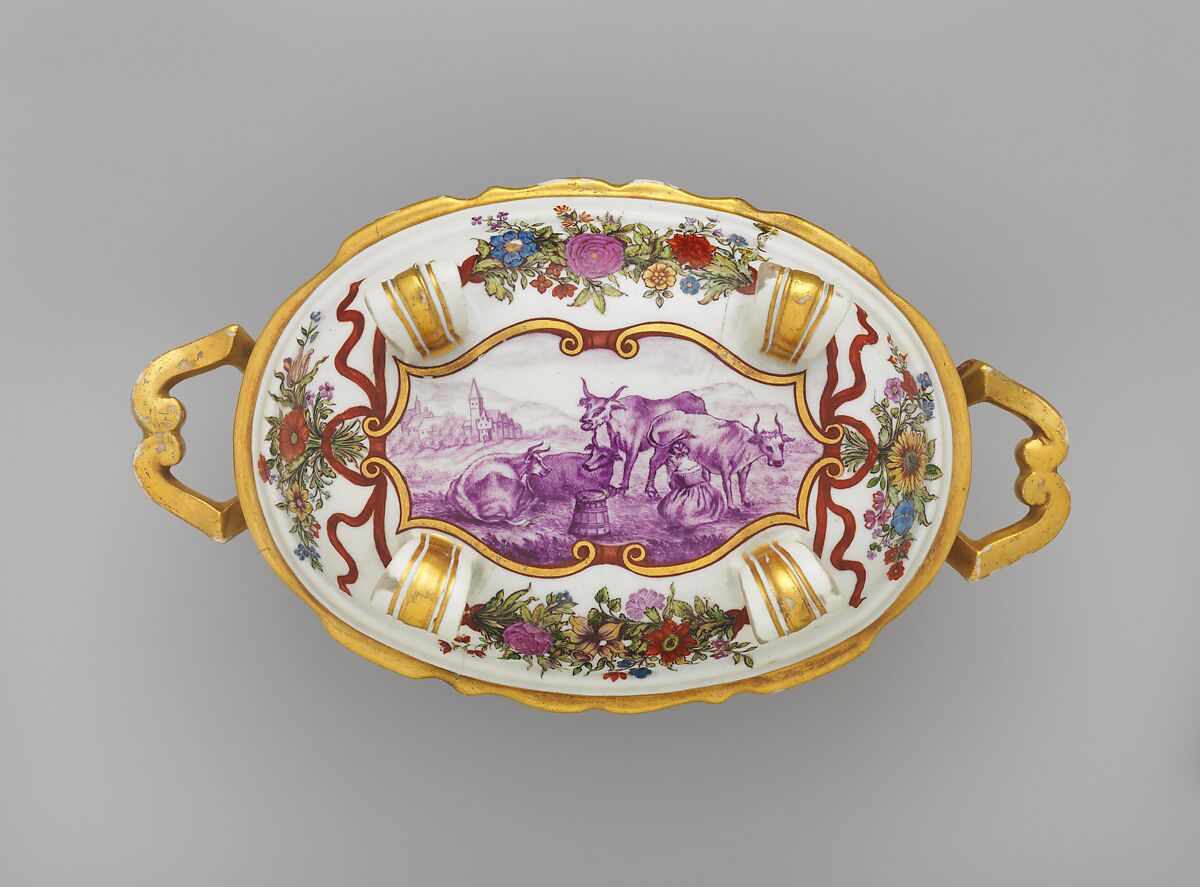 Dish with cover, Vienna, Hard-paste porcelain, Austrian, Vienna
