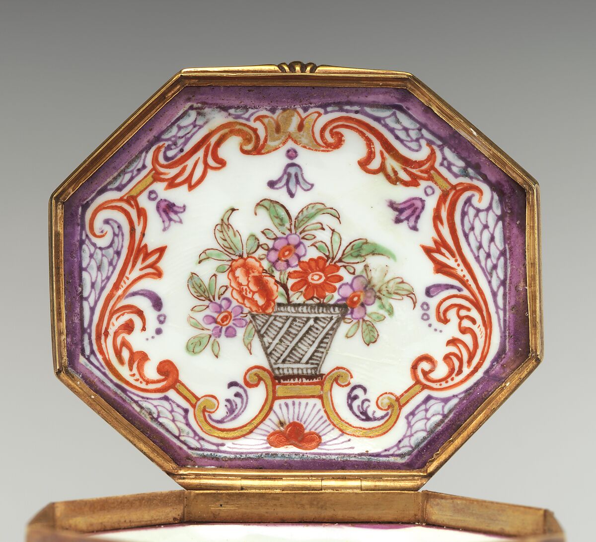 Snuffbox, Vienna, Hard-paste porcelain, gold, Austrian, Vienna