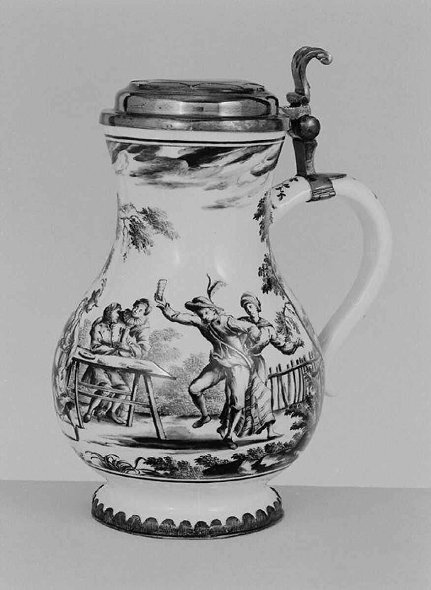 Tankard, Vienna, Hard-paste porcelain, Austrian, Vienna 