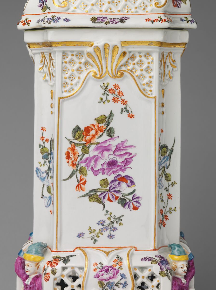 Food warmer with insert, Vienna, Hard-paste porcelain decoated in polychrome enamels, gold, Austrian, Vienna