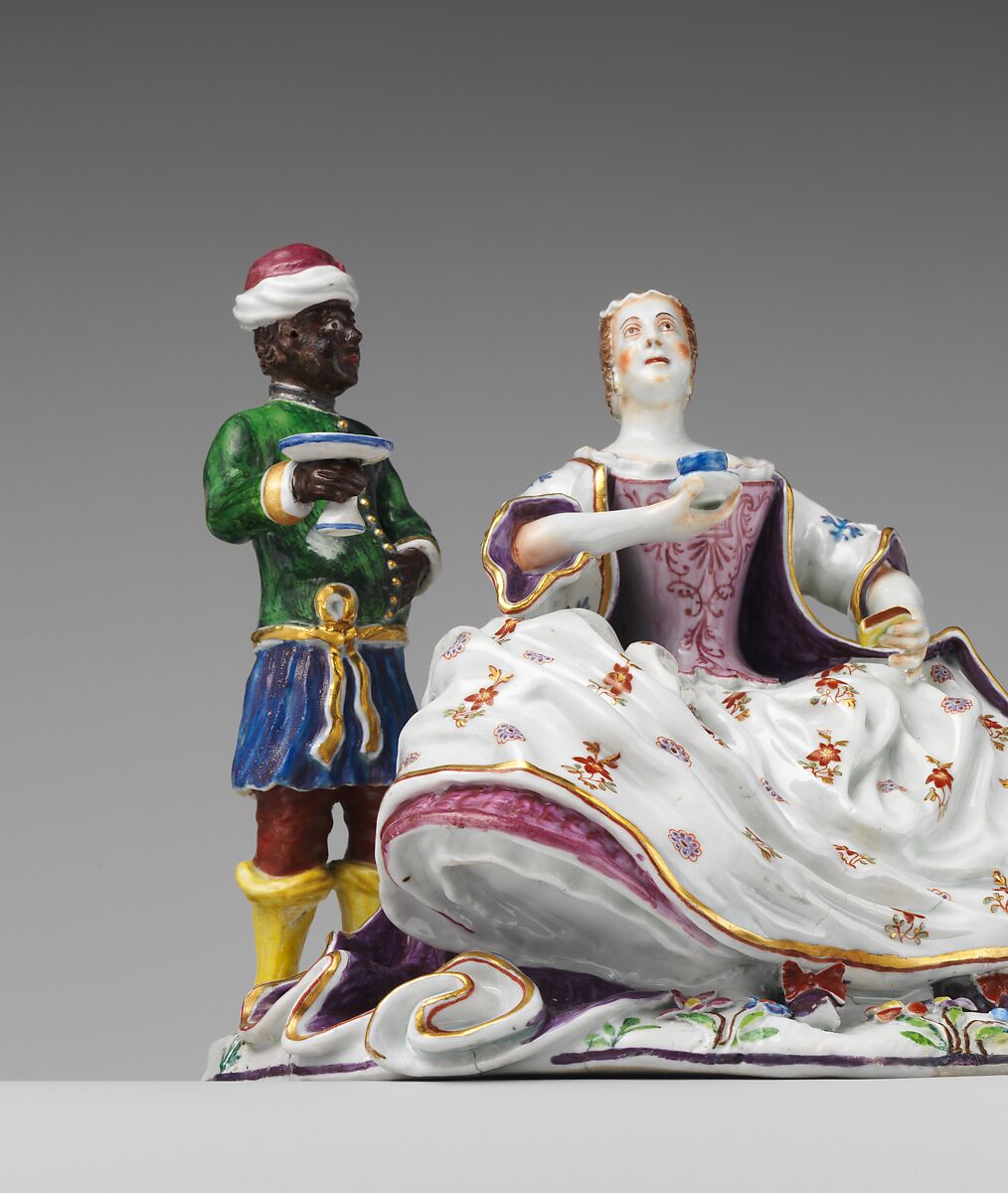 Lady at her Breakfast, Vienna, Hard-paste porcelain, Austrian, Vienna