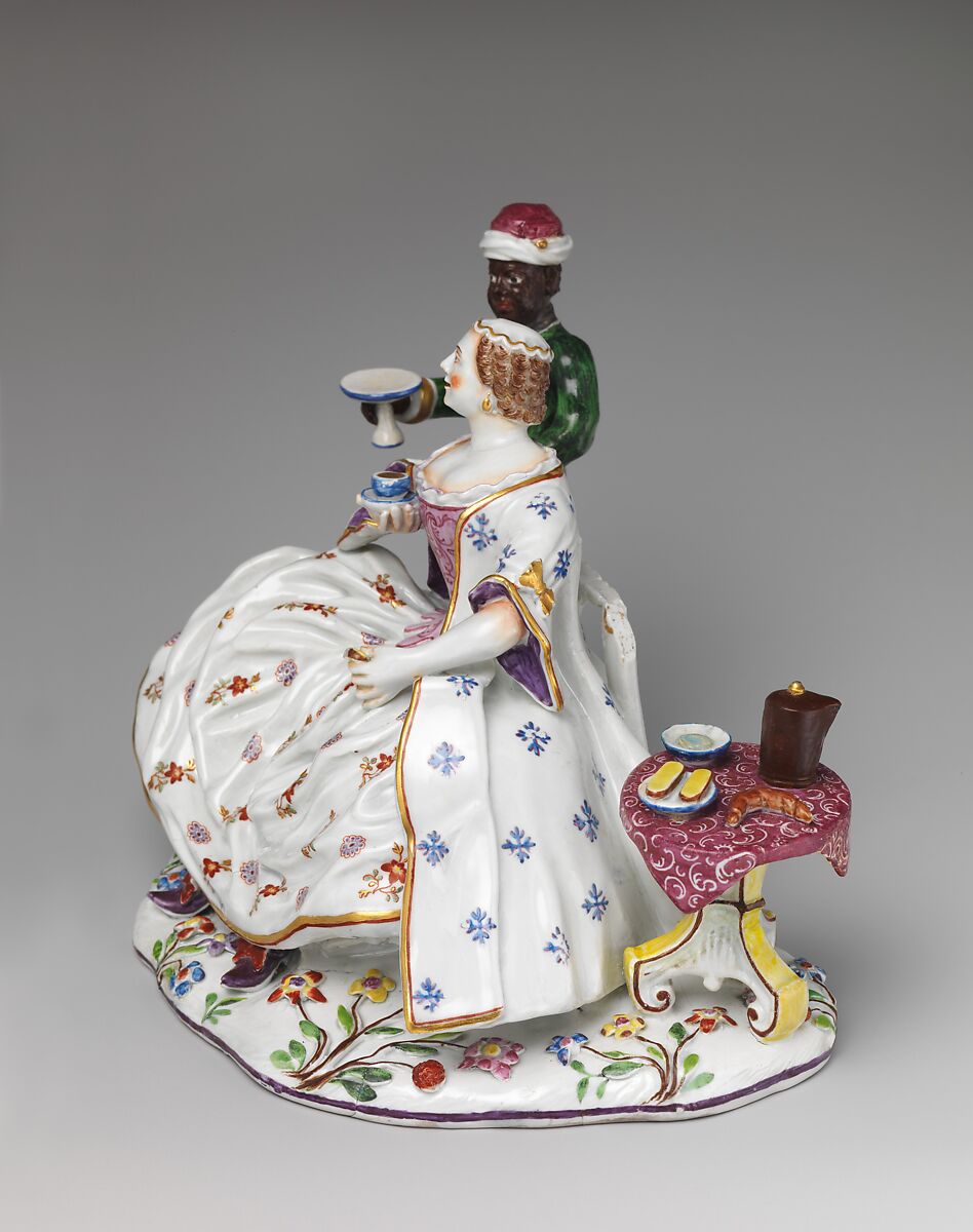 Lady at her Breakfast, Vienna, Hard-paste porcelain, Austrian, Vienna