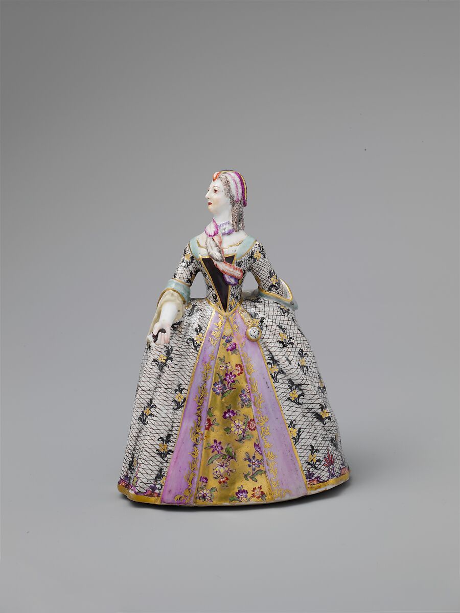 Standing woman, Imperial Porcelain Manufactory  (Vienna, 1744–1864), Hard-paste porcelain, Austrian, Vienna 