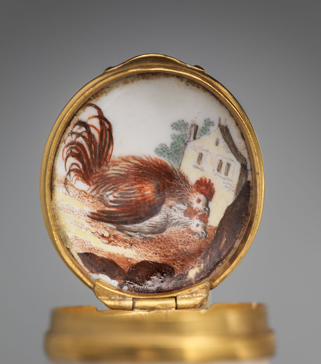 Étui, Imperial Porcelain Manufactory  (Vienna, 1744–1864), Hard-paste porcelain, gold, Austrian, Vienna