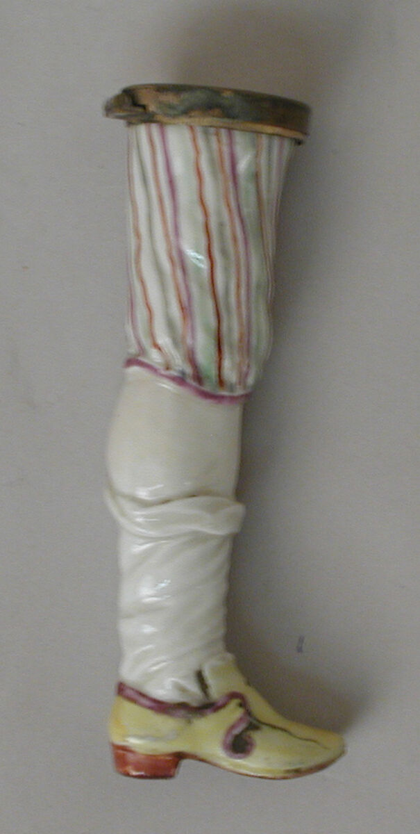 Étui in the form of a man's leg, Höchst Manufactory (German, 1746–1796), Hard-paste porcelain, German, Höchst 