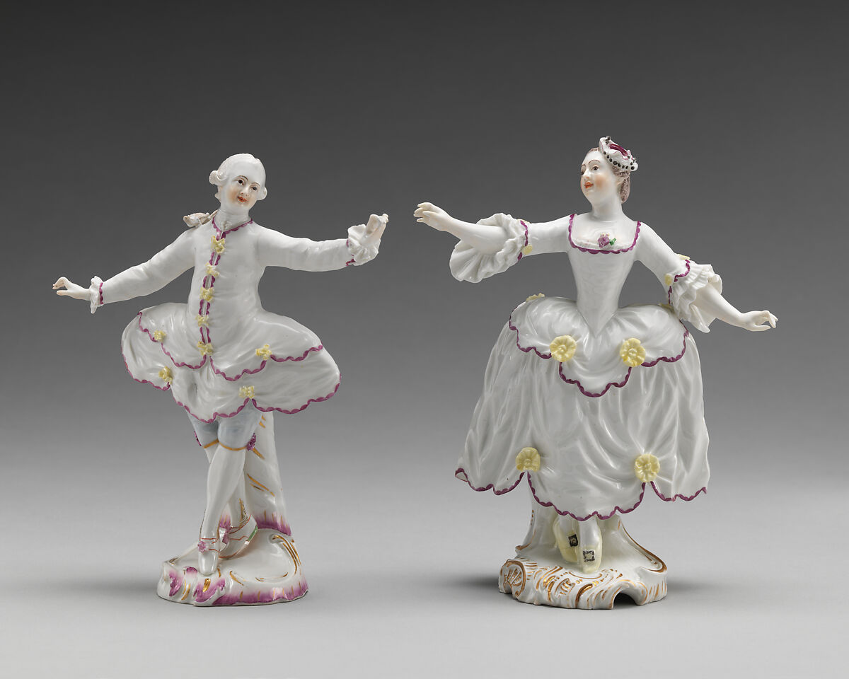 Dancer (one of a pair), Höchst Manufactory (German, 1746–1796), Hard-paste porcelain, German, Höchst