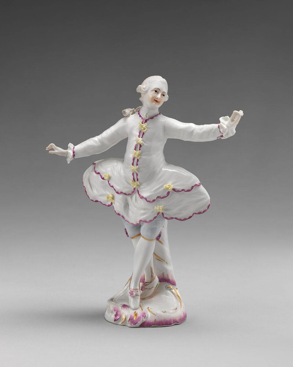 Dancer (one of a pair), Höchst Manufactory  German, Hard-paste porcelain, German, Höchst