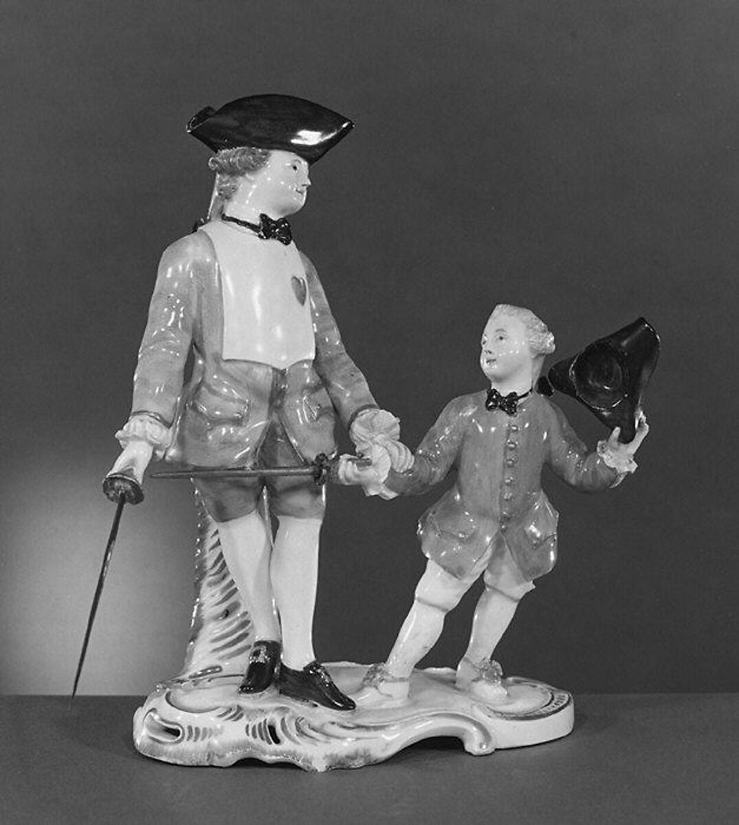 The Fencing Lesson, Höchst Manufactory (German, 1746–1796), Hard-paste porcelain, German, Höchst 