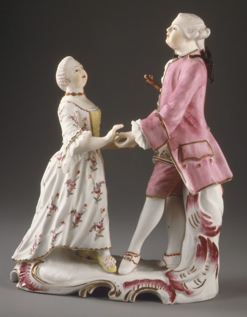 The Dancing Lesson, Höchst Manufactory (German, 1746–1796), Hard-paste porcelain, German, Höchst 