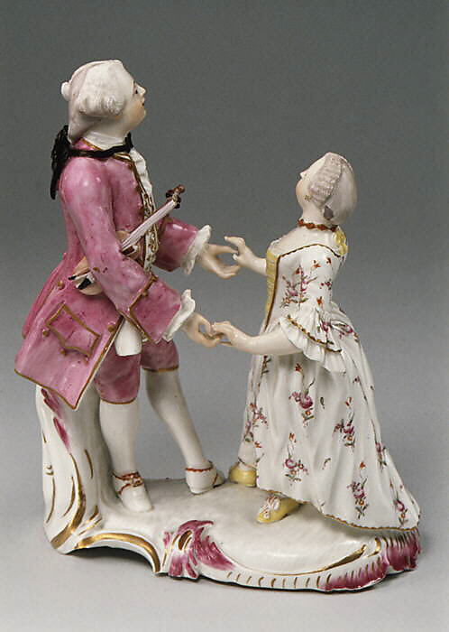 The Dancing Lesson, Höchst Manufactory (German, 1746–1796), Hard-paste porcelain, German, Höchst
