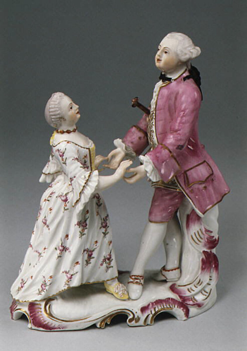 The Dancing Lesson, Höchst Manufactory (German, 1746–1796), Hard-paste porcelain, German, Höchst