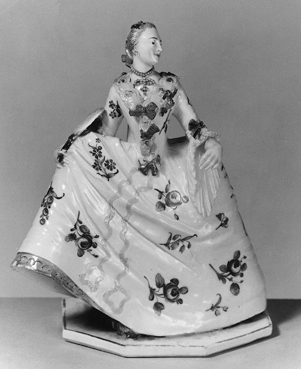 Crinoline lady, Nymphenburg Porcelain Manufactory (German, 1747–present), Hard-paste porcelain, German, Nymphenburg 