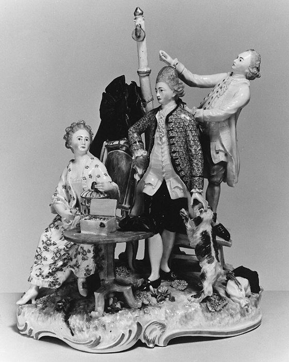 The Hairdresser, Frankenthal Porcelain Manufactory (German), Hard-paste porcelain, German, Frankenthal 