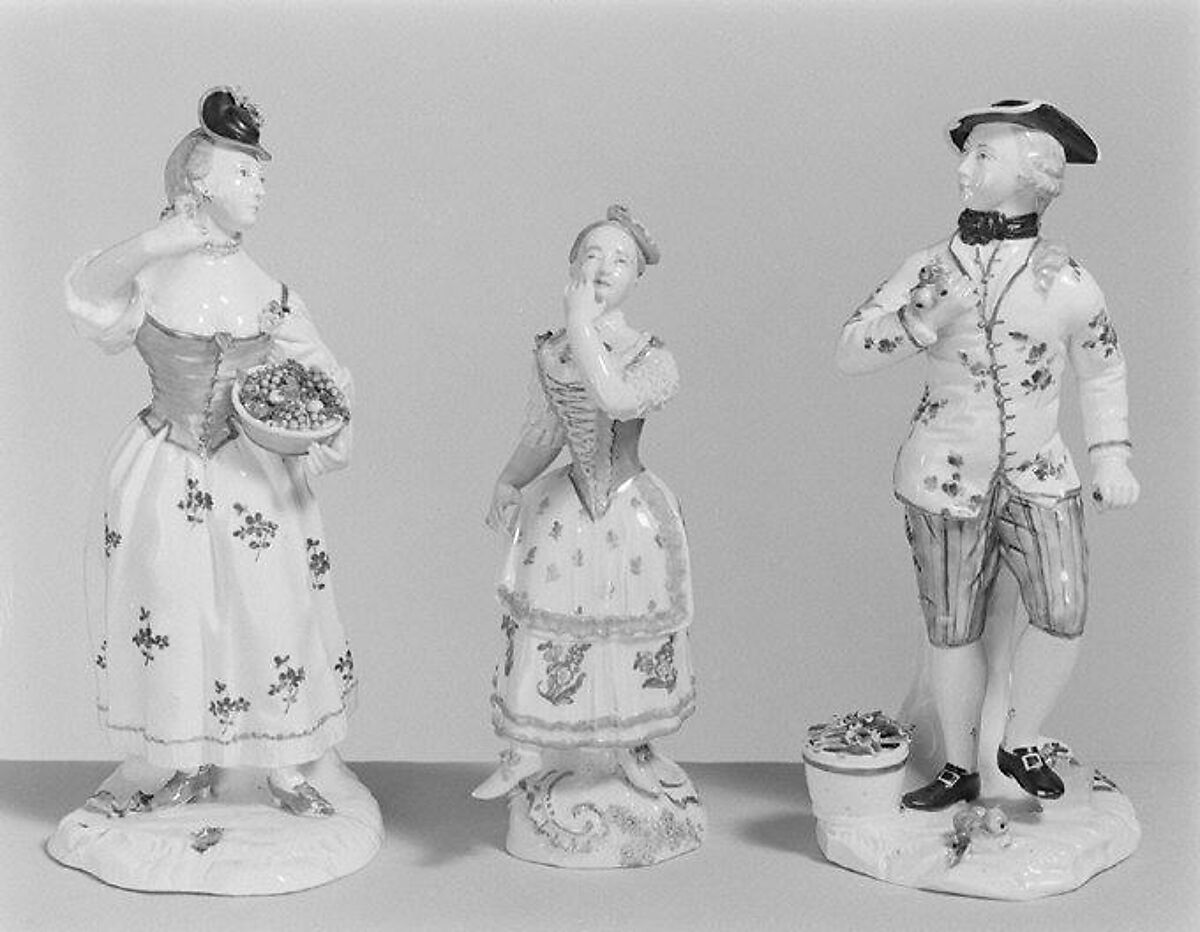 Dancing girl, Ansbach Pottery and Porcelain Manufactory (German, 1758–1860), Hard-paste porcelain, German, Ansbach 
