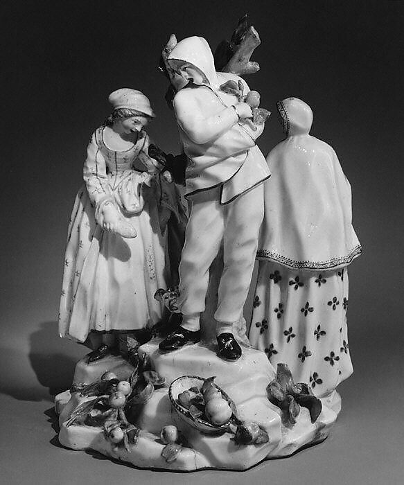 Apple stealers, Capodimonte Porcelain Manufactory (Italian, 1740/43–1759), Soft-paste porcelain, Italian, Naples 