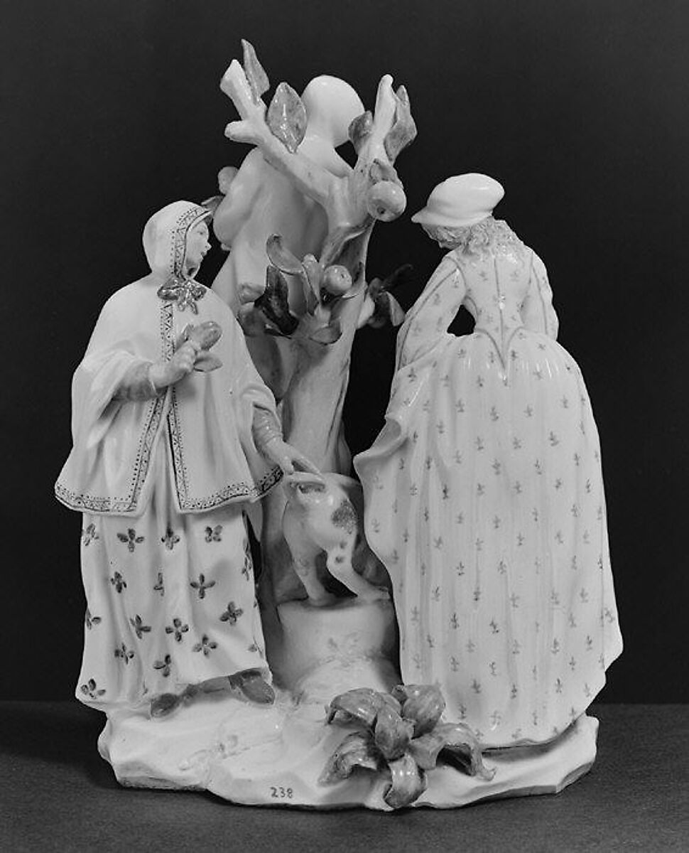 Apple stealers, Capodimonte Porcelain Manufactory (Italian, 1740/43–1759), Soft-paste porcelain, Italian, Naples
