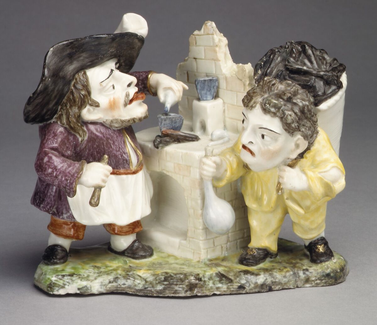 Alchemists, Hard-paste porcelain, probably Italian 