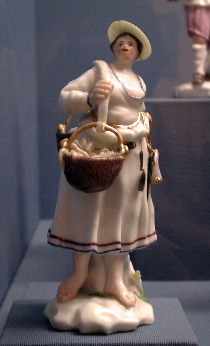 Peddler of eels, Capodimonte Porcelain Manufactory (Italian, 1740/43–1759), Soft-paste porcelain, Italian, Naples 