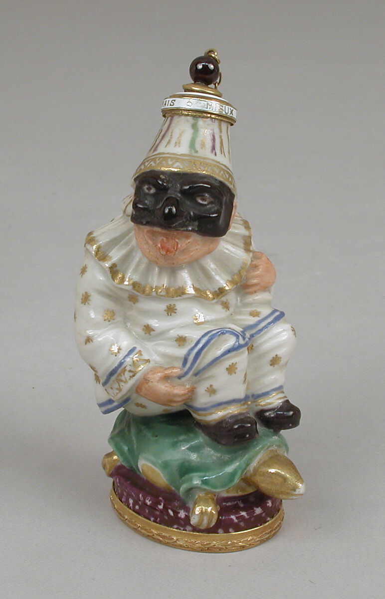 Scent bottle, Capodimonte Porcelain Manufactory (Italian, 1740/43–1759), Soft-paste porcelain, gold, Italian, Naples 