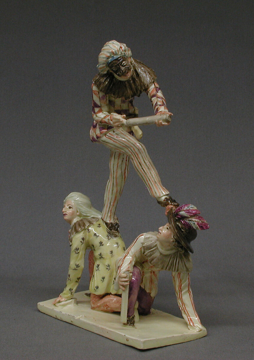 Acrobats, Possibly Le Nove Porcelain Manufactory, Creamware, Italian, Naples