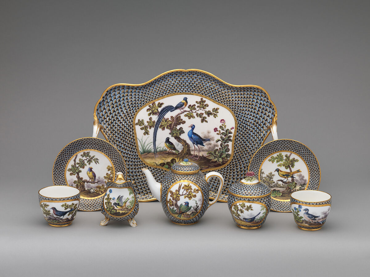Sugar bowl (pot à sucre Hebert) (part of a service), Sèvres Manufactory (French, 1740–present), Soft-paste porcelain 
decorated in polychrome enamels, gold, French, Sèvres