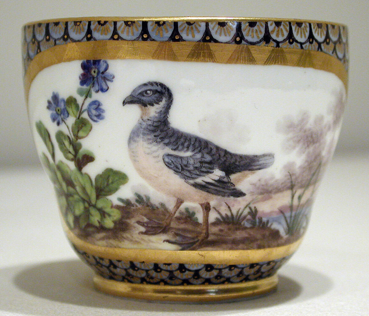Cup and saucer (goblet Hebert et soucoupe) (part of a service), Sèvres Manufactory (French, 1740–present), Soft-paste porcelain 
decorated in polychrome enamels, gold, French, Sèvres