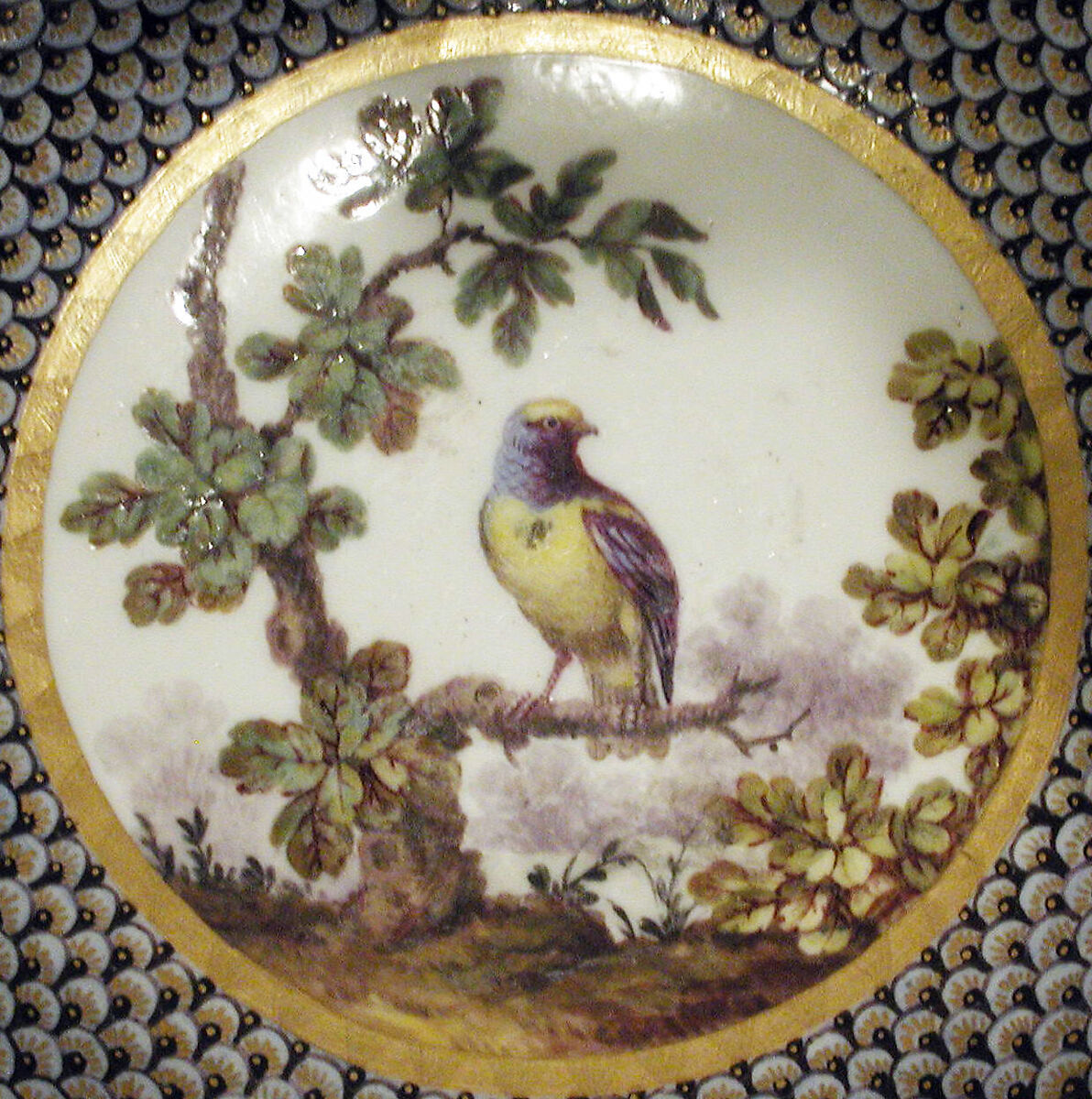 Cup and saucer (goblet Hebert et soucoupe) (part of a service), Sèvres Manufactory (French, 1740–present), Soft-paste porcelain 
decorated in polychrome enamels, gold, French, Sèvres