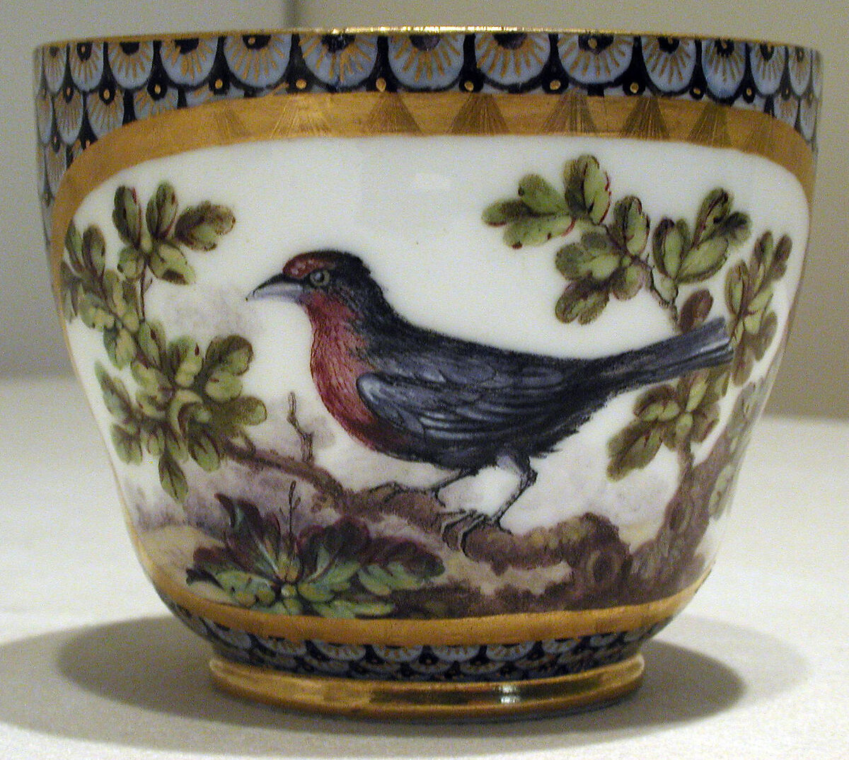 Cup and saucer (goblet Hebert et soucoupe) (part of a service), Sèvres Manufactory (French, 1740–present), Soft-paste porcelain 
decorated in polychrome enamels, gold, French, Sèvres