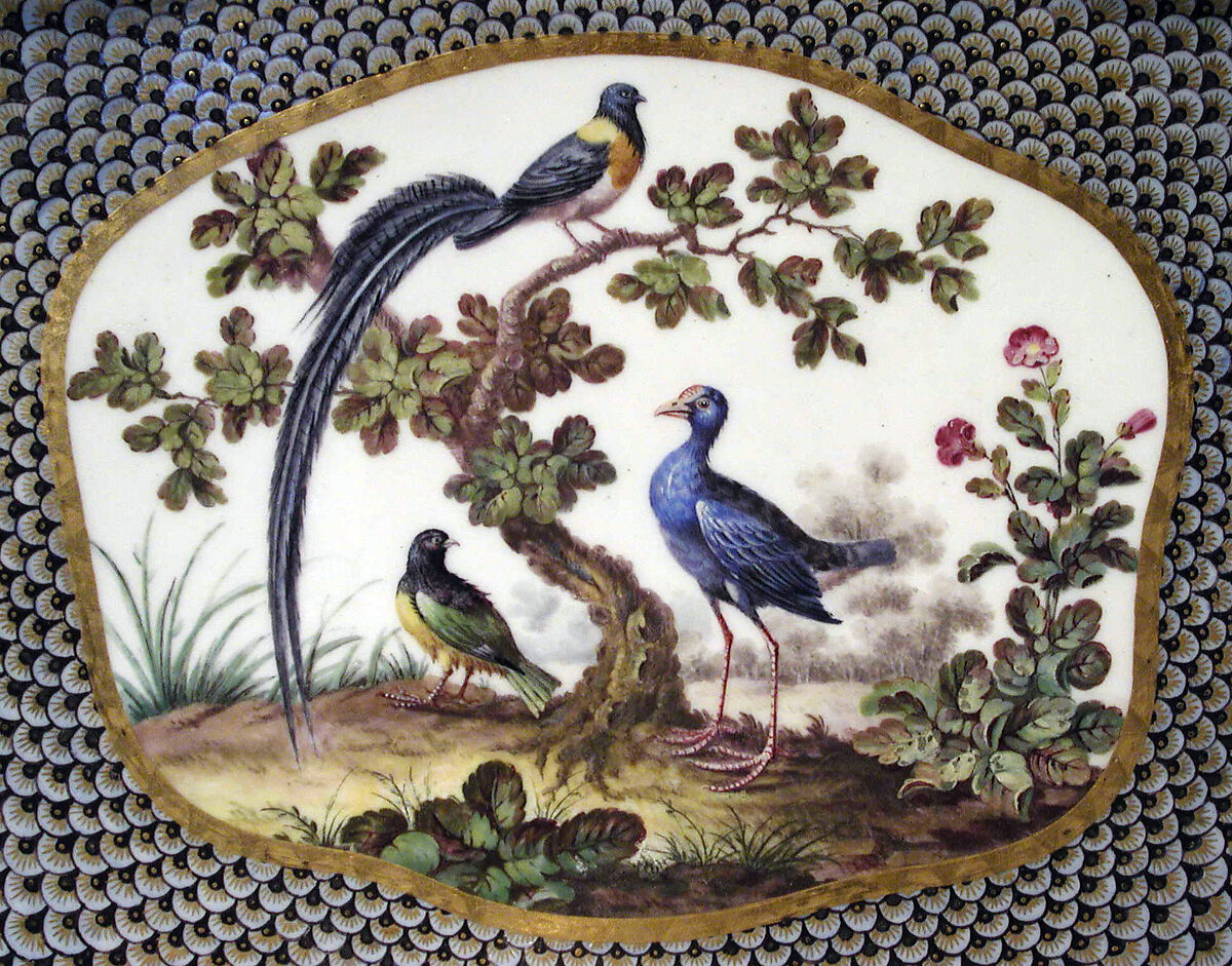 Tray (plateau Duplessis) (part of a service), Sèvres Manufactory (French, 1740–present), Soft-paste porcelain 
decorated in polychrome enamels, gold, French, Sèvres