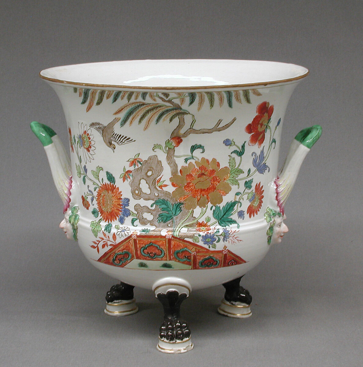 Pair of cachepots, Faience (tin-glazed earthenware), Italian, Milan