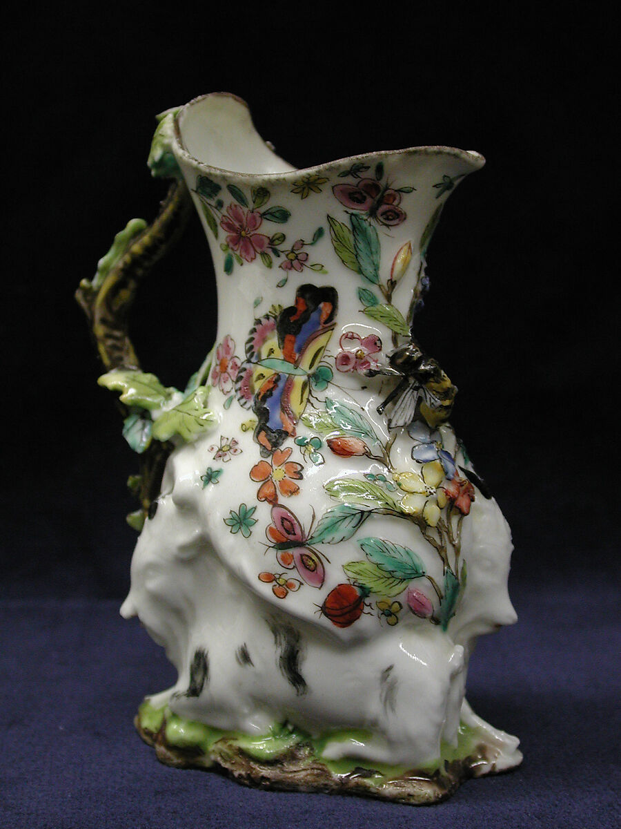 Cream jug, Chelsea Porcelain Manufactory (British, 1744–1784), Soft-paste porcelain, British, Chelsea
