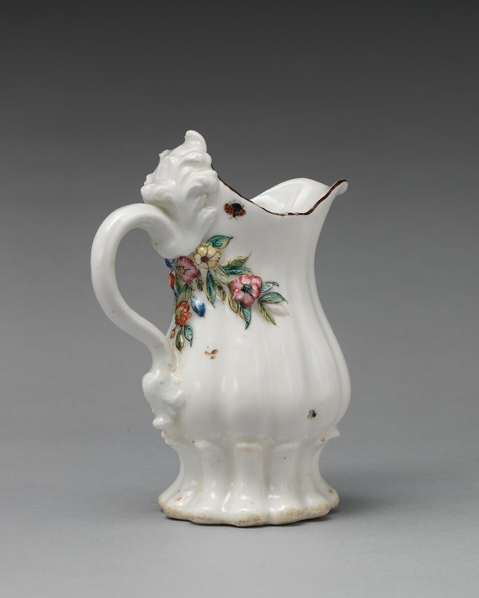 Cream jug, Chelsea Porcelain Manufactory (British, 1744–1784), Soft-paste porcelain, British, Chelsea 