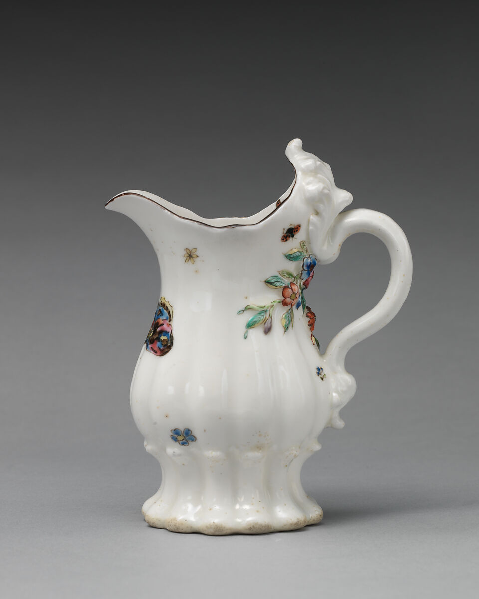 Cream jug, Chelsea Porcelain Manufactory (British, 1744–1784), Soft-paste porcelain, British, Chelsea