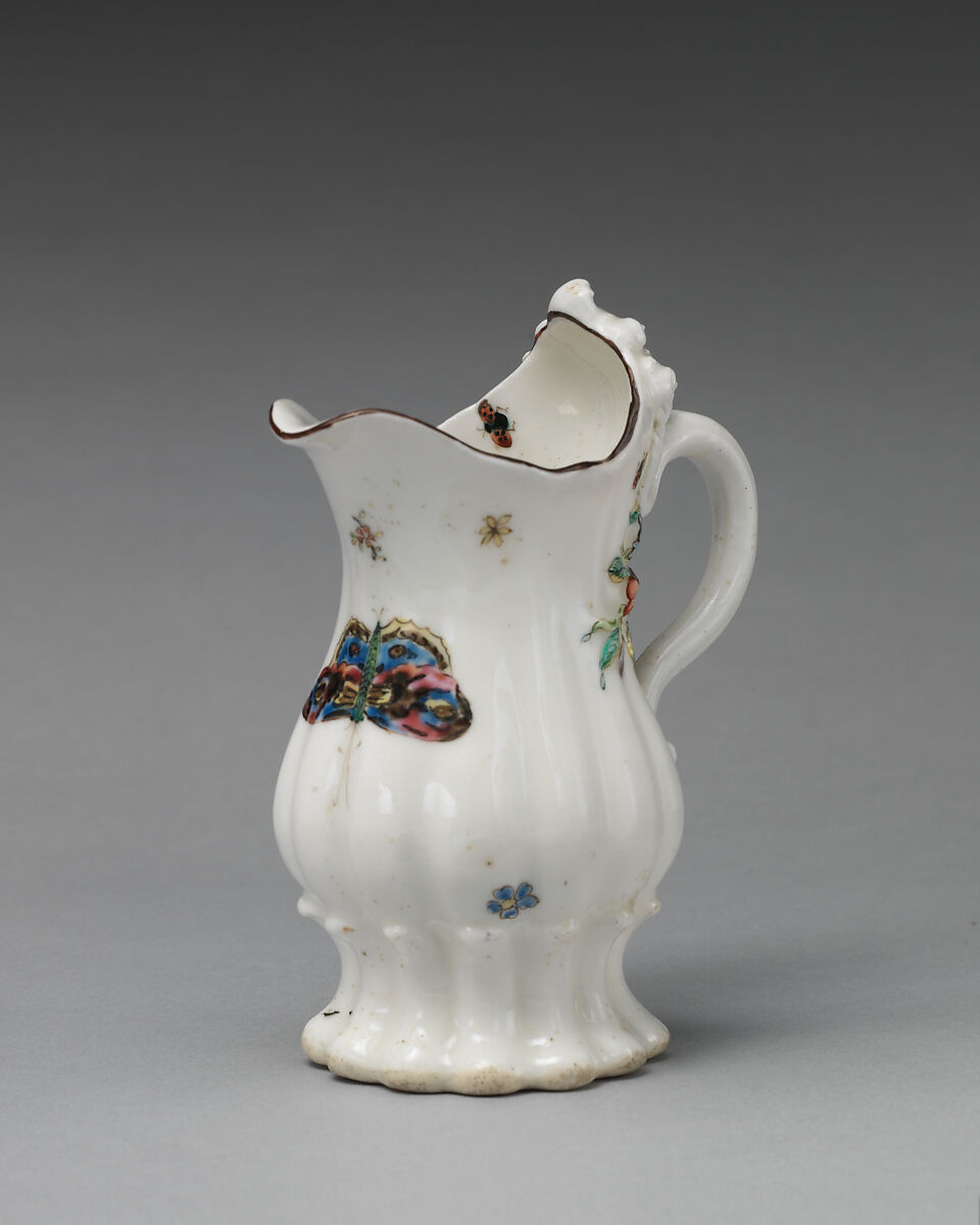 Cream jug, Chelsea Porcelain Manufactory (British, 1744–1784), Soft-paste porcelain, British, Chelsea