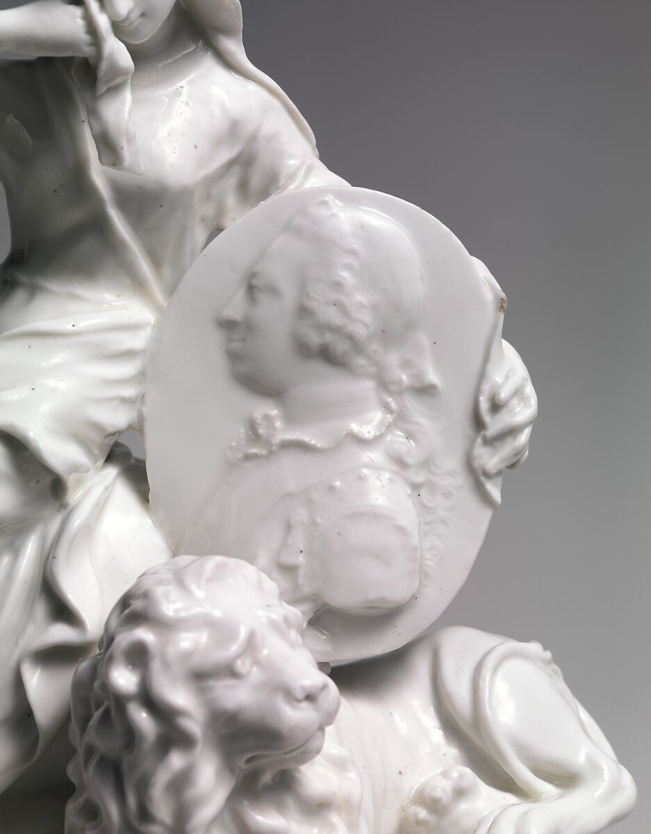 Mourning Britannia, Saint James's Factory (British, ca. 1748/49–1760), Soft-paste porcelain, British, Chelsea
