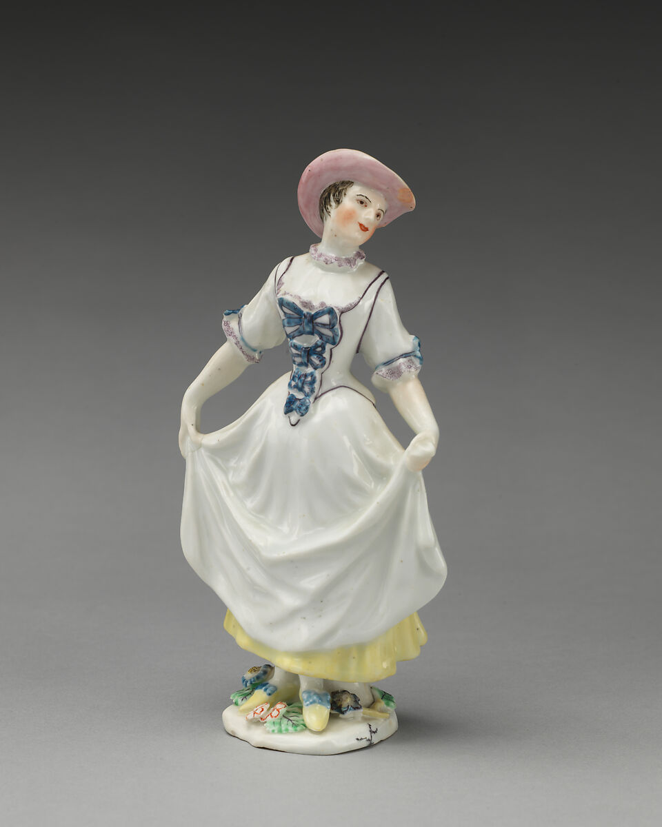 Dancing girl, Chelsea Porcelain Manufactory (British, 1744–1784), Soft-paste porcelain, British, Chelsea 