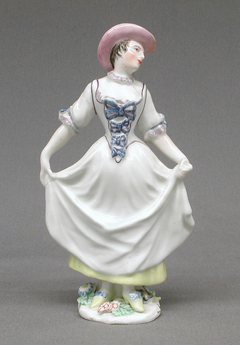 Dancing girl, Chelsea Porcelain Manufactory (British, 1744–1784), Soft-paste porcelain, British, Chelsea